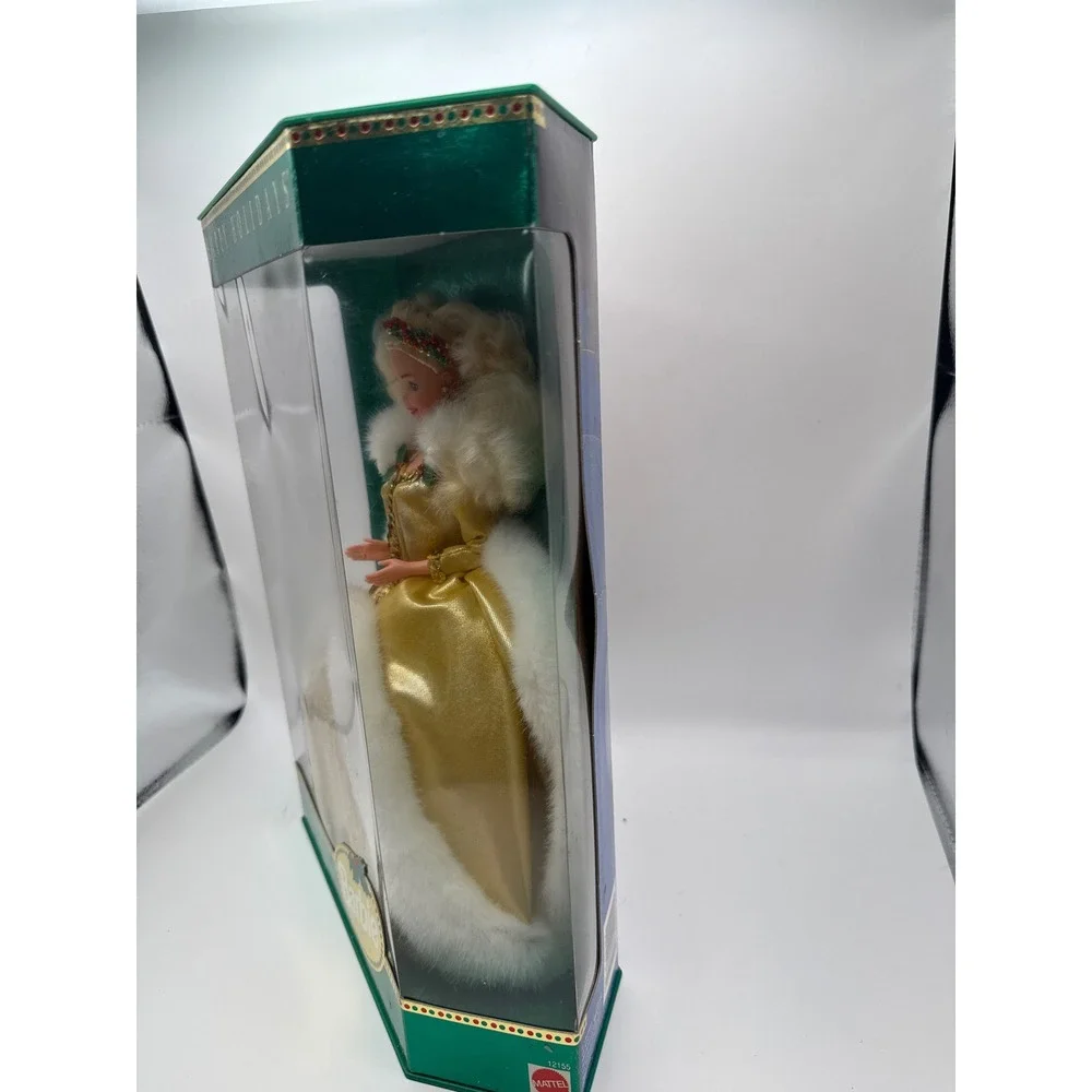 Mattel 1994 Happy Holidays Barbie Special Edition Gold Gown Doll 12155 NIB